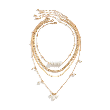 Accesorio Collar Dorado y Gemas