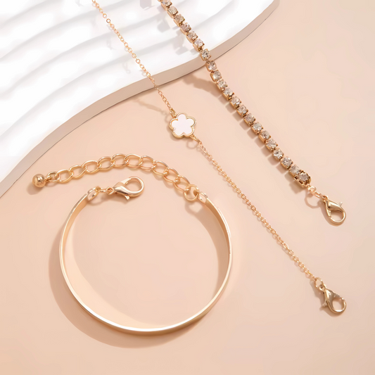 Accesorio Pulsera  purpurinas douradas