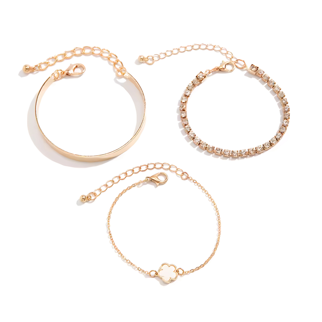 Accesorio Pulsera  purpurinas douradas